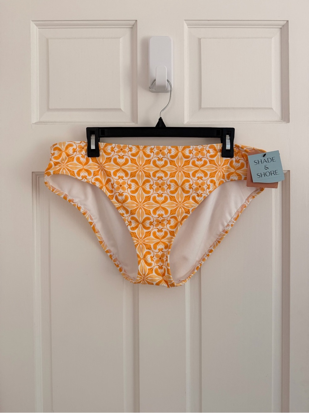 Shade & Shore Yellow Orange Floral Swim Bottoms